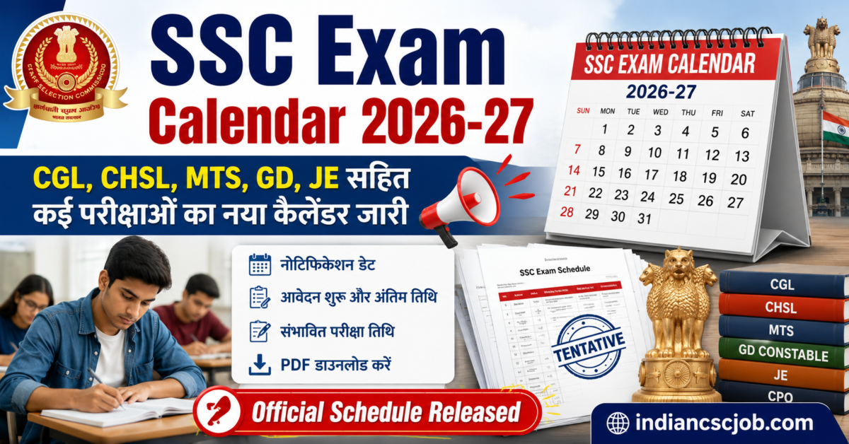 SSC Exam Calendar 2026