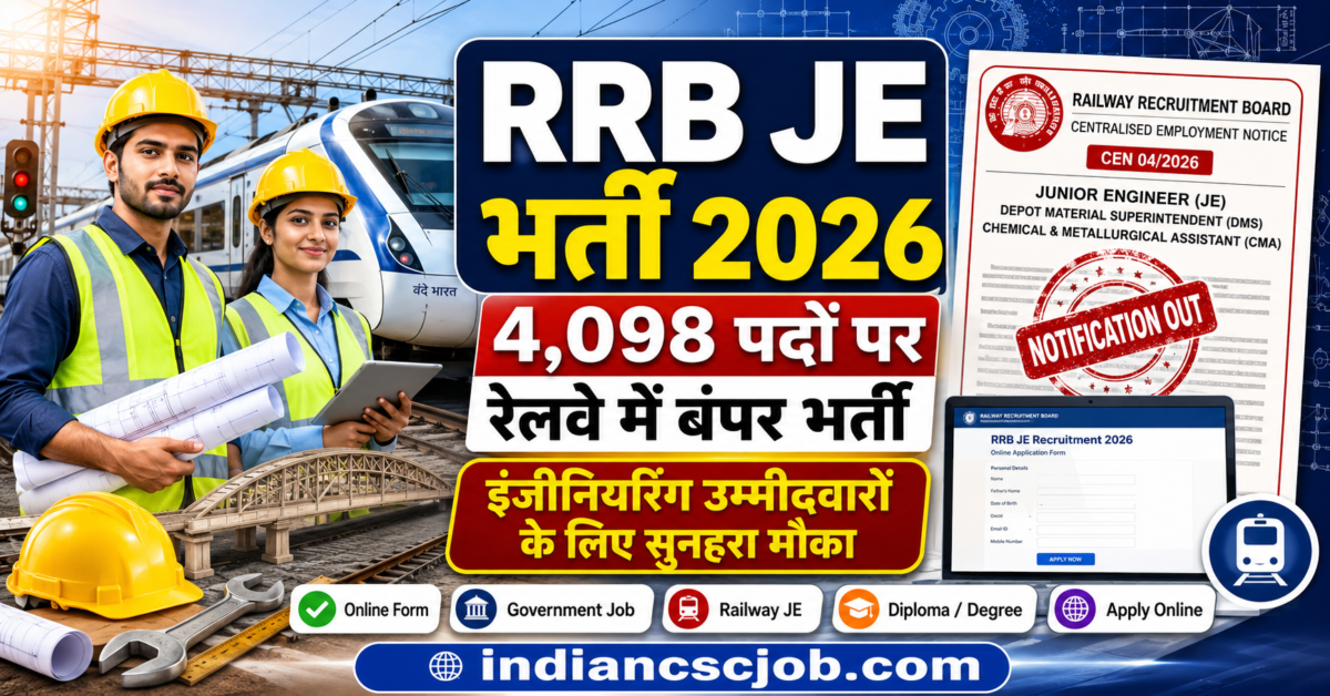 RRB JE Recruitment 2026