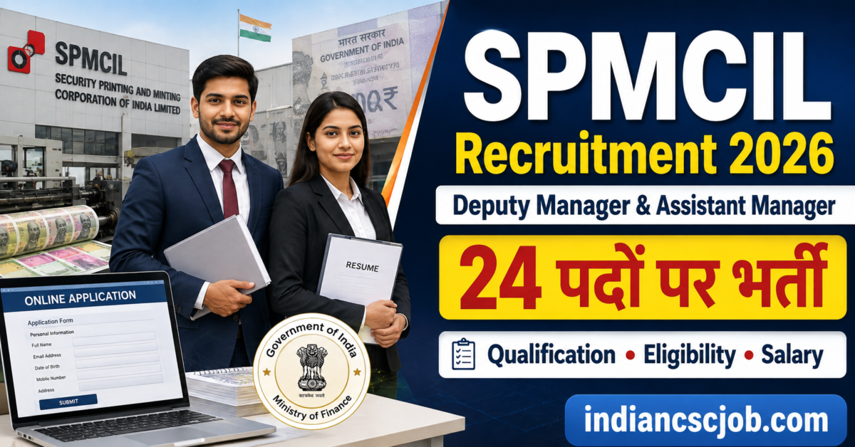 SPMCIL Recruitment 2026