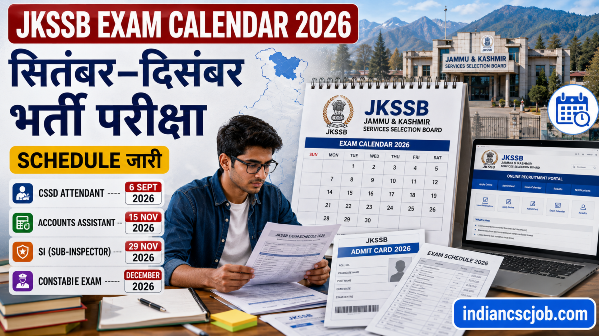 JKSSB Exam Calendar 2026