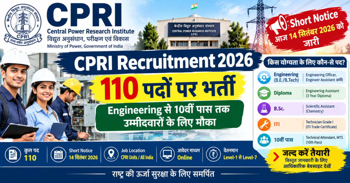 CPRI Recruitment 2026