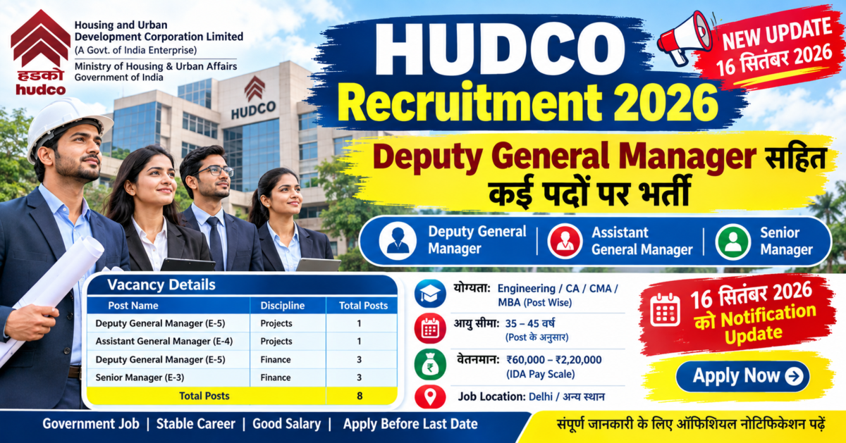 HUDCO Recruitment 2026