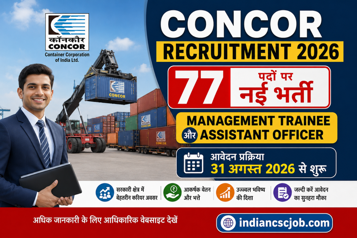 CONCOR Recruitment 2026