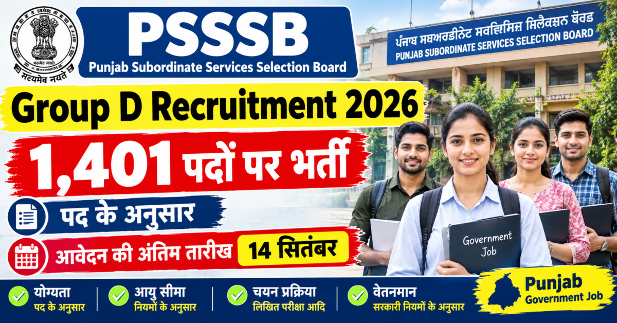 PSSSB Group D Recruitment 2026