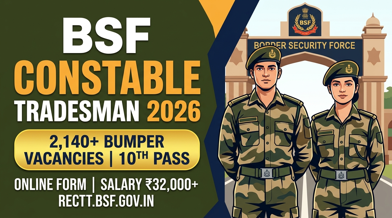 BSF Constable Tradesman Recruitment 2026